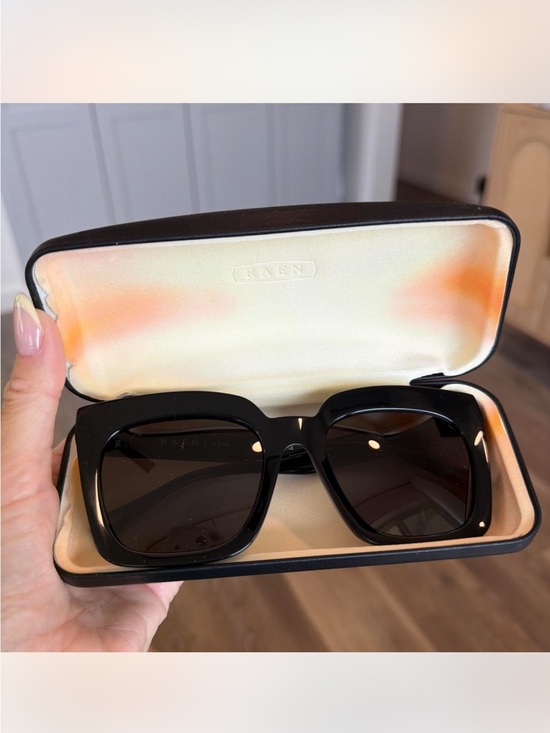 RAEN Oversized Black Square Sunglasses